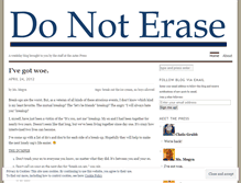 Tablet Screenshot of donoteraseblog.wordpress.com