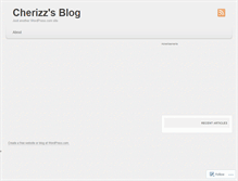 Tablet Screenshot of cherizz.wordpress.com