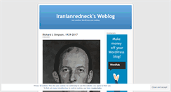 Desktop Screenshot of iranianredneck.wordpress.com