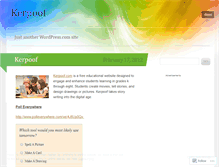 Tablet Screenshot of kerpoof.wordpress.com