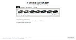 Desktop Screenshot of californiamaserati.wordpress.com