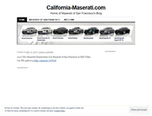 Tablet Screenshot of californiamaserati.wordpress.com