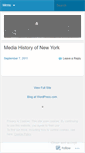 Mobile Screenshot of mediahistoryny.wordpress.com