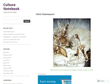 Tablet Screenshot of culturenotebook.wordpress.com