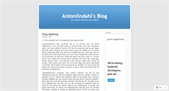 Desktop Screenshot of antonlindahl.wordpress.com