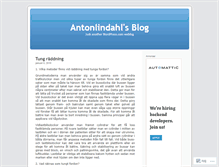 Tablet Screenshot of antonlindahl.wordpress.com