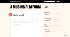 Desktop Screenshot of amusingplatform.wordpress.com