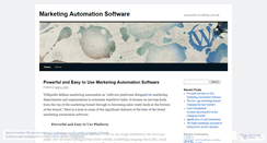 Desktop Screenshot of marketingautomationplatform.wordpress.com
