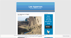 Desktop Screenshot of leeapperson.wordpress.com