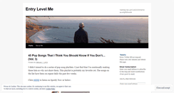Desktop Screenshot of entrylevelme.wordpress.com