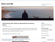 Tablet Screenshot of entrylevelme.wordpress.com