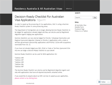 Tablet Screenshot of allaustralianvisas.wordpress.com
