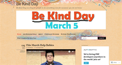 Desktop Screenshot of bekindday.wordpress.com