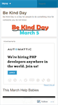 Mobile Screenshot of bekindday.wordpress.com