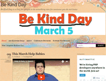 Tablet Screenshot of bekindday.wordpress.com