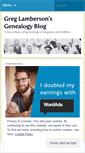 Mobile Screenshot of lambersongenealogy.wordpress.com