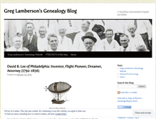 Tablet Screenshot of lambersongenealogy.wordpress.com