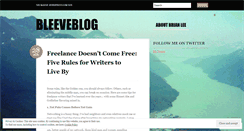 Desktop Screenshot of bleeveblog.wordpress.com