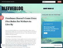 Tablet Screenshot of bleeveblog.wordpress.com
