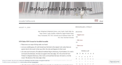 Desktop Screenshot of bridgerlandliteracy.wordpress.com