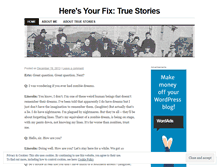 Tablet Screenshot of heresyourfix.wordpress.com