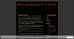 Desktop Screenshot of misschamberlin.wordpress.com