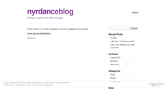 Desktop Screenshot of nyrdanceblog.wordpress.com