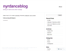 Tablet Screenshot of nyrdanceblog.wordpress.com
