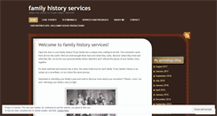 Desktop Screenshot of familyhistoryservices.wordpress.com