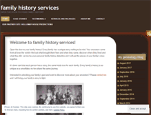 Tablet Screenshot of familyhistoryservices.wordpress.com