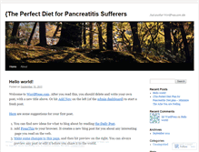 Tablet Screenshot of dietforpancreatitis31.wordpress.com
