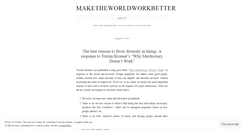 Desktop Screenshot of maketheworldworkbetter.wordpress.com