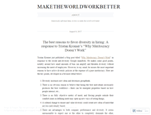 Tablet Screenshot of maketheworldworkbetter.wordpress.com