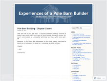 Tablet Screenshot of polebarnbuilder.wordpress.com