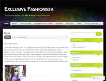 Tablet Screenshot of exclusivefashionistadotcom.wordpress.com