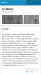 Mobile Screenshot of mainer.wordpress.com