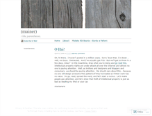Tablet Screenshot of mainer.wordpress.com