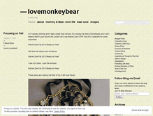 Tablet Screenshot of lovemonkeybear.wordpress.com