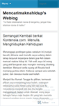 Mobile Screenshot of mencarimaknahidup.wordpress.com