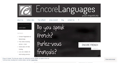 Desktop Screenshot of encorelanguages.wordpress.com