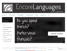 Tablet Screenshot of encorelanguages.wordpress.com