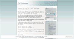 Desktop Screenshot of notechnique.wordpress.com