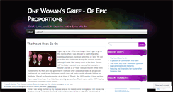 Desktop Screenshot of onewomansgriefofepicproportions.wordpress.com