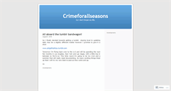 Desktop Screenshot of crimeforallseasons.wordpress.com