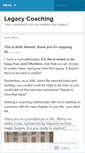 Mobile Screenshot of legacycoaching.wordpress.com