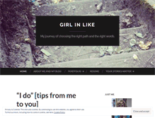 Tablet Screenshot of girlinlike.wordpress.com