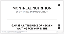 Desktop Screenshot of montrealnutrition.wordpress.com