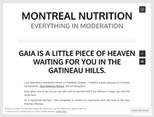 Tablet Screenshot of montrealnutrition.wordpress.com