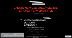 Desktop Screenshot of digitaletiquette.wordpress.com