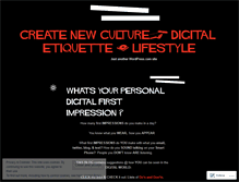 Tablet Screenshot of digitaletiquette.wordpress.com